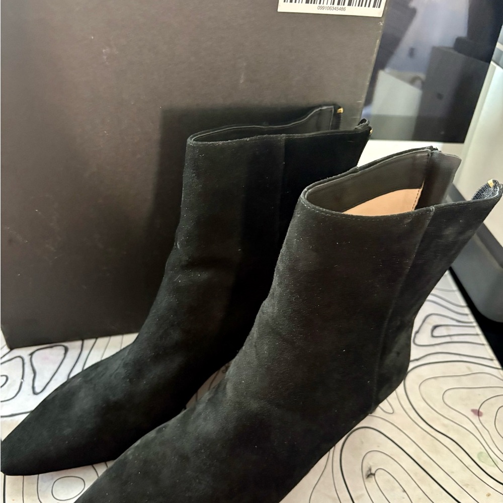 J. Crew Black Suede Ankle Booties